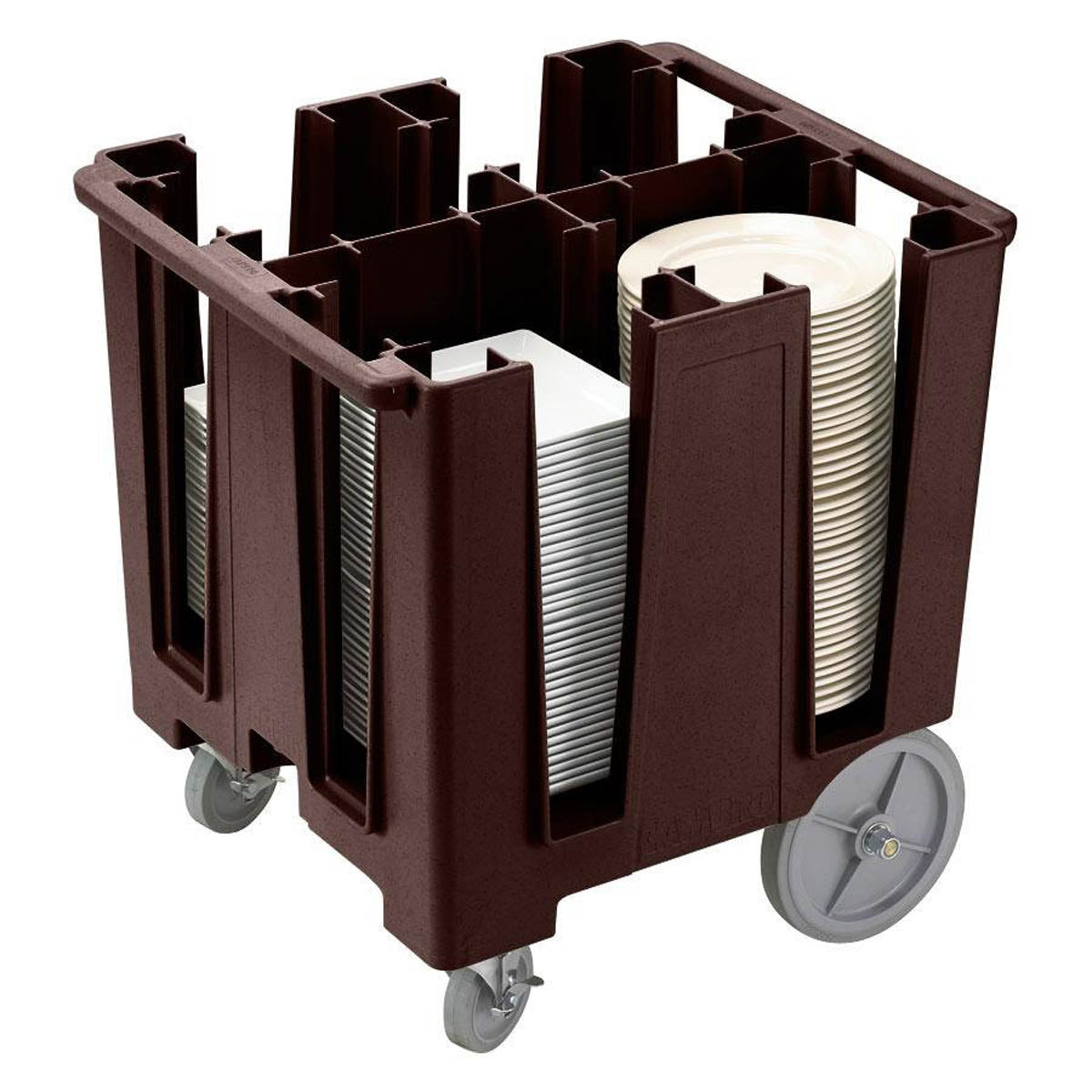 Cambro DCS1125110 Black Versa Dish Caddy, 4 Column, 30-39" Height, Polyethylene, 201-400 Plates