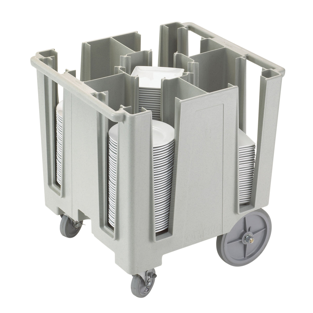 Cambro DCS950480 Polyethylene Versa Dish Caddy, 30-39" Height, 5 Compartments, Speckled Gray, NSF