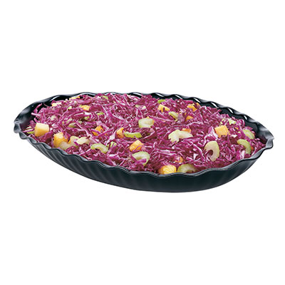 Cambro DP15110 Deli Platter, 3.4 Qt Oval, 11-5/16" x 15-3/4" Black SAN, NSF Certified, Made in USA — Case of 6 pieces
