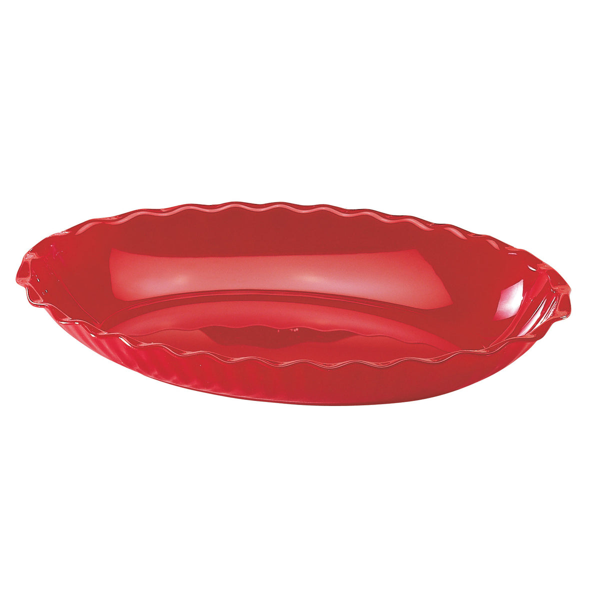 Cambro DP15404 Deli Platter - 3.4 Qt, Oval 11-5/16" x 15-3/4" Red SAN NSF Certified, Impact Resistant — Case of 6 pieces