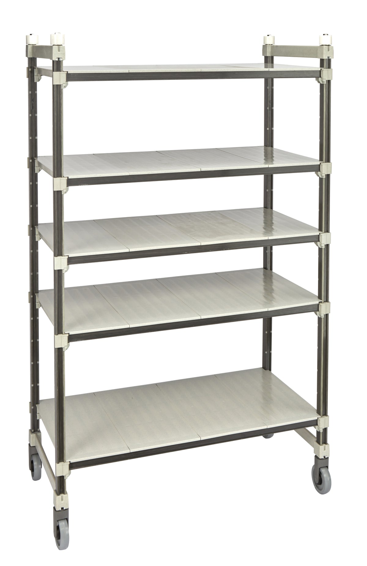 Cambro EMT244880S5480 Camshelving Elements XTRA 24D x 48L x 80H 4-Tier Track Shelving System, 900 lbs, Speckled Gray