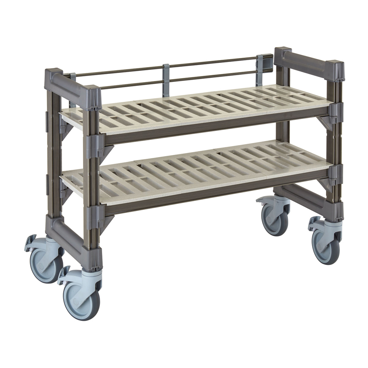Cambro EXMU143627V2480 Camshelving Elements 2-Shelf Vented Mobile Shelving Unit - 14" x 36" x 27"