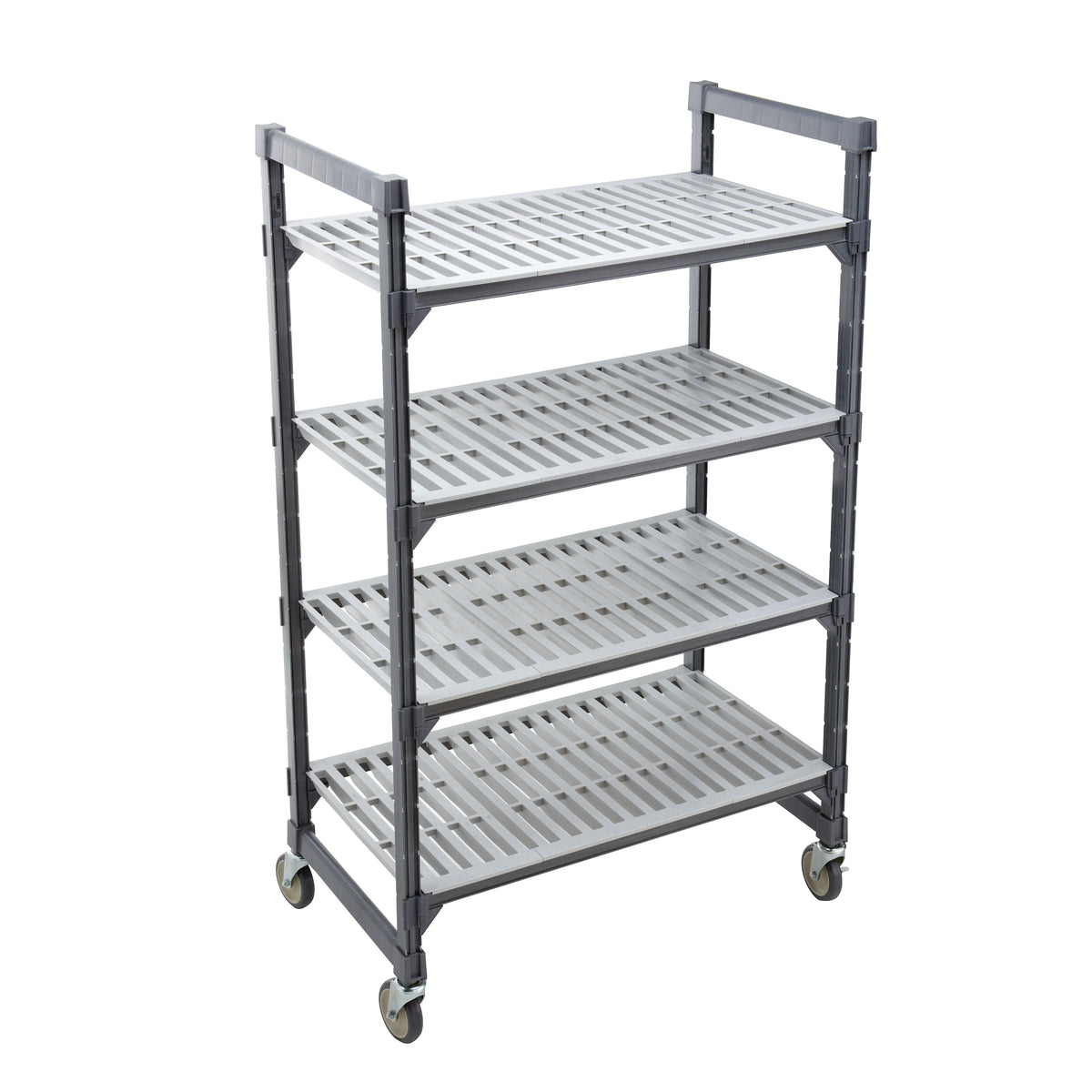Cambro EXMU214878V4480 Camshelving Elements 4-Shelf Vented Mobile Shelving Unit - 21" x 48" x 70"