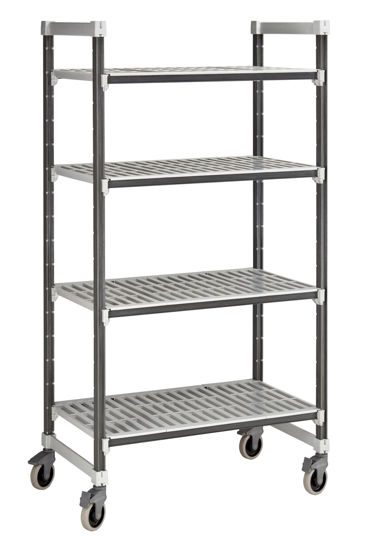Cambro EXMU246078V4480 Camshelving Elements 4-Shelf Vented Mobile Shelving Unit - 24" x 60" x 78"