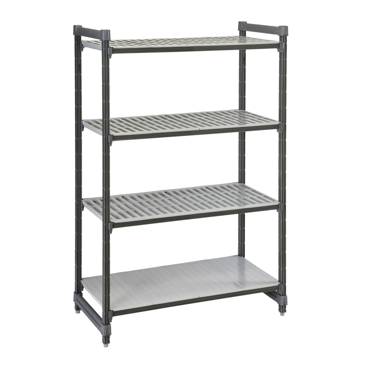 Cambro EXU184884VS4480 Camshelving Elements Starter Unit w/ 3 Vented and 1 Solid Shelf - 18" x 48" x 84"