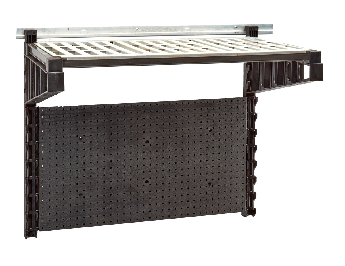 Cambro EWS36TASK110 Camshelving Elevation Series Wall Shelving Task Station Starter Kit - 18" x 36" x 30-1/4"