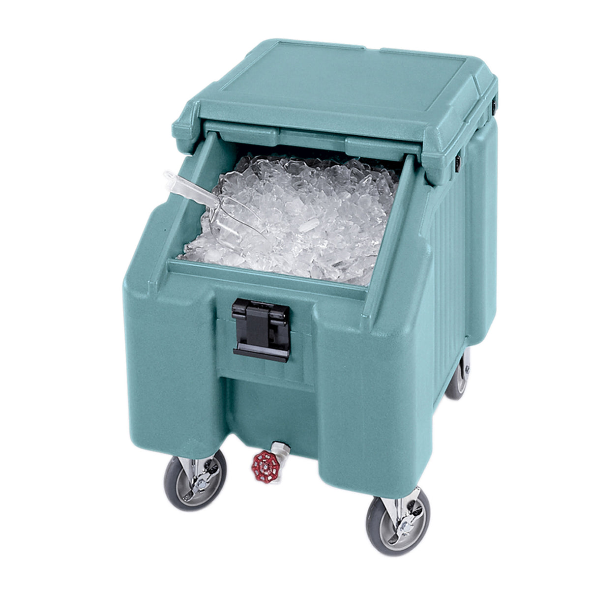 Cambro ICS100L401 Plastic Mobile Ice Bin / Ice Caddy, 100 lb, Slate Blue