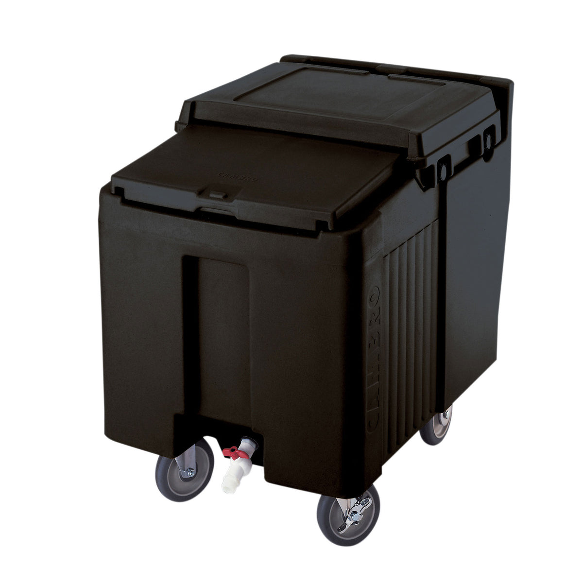Cambro ICS125LB110 Plastic Mobile Ice Bin / Ice Caddy, 125 lb, Black