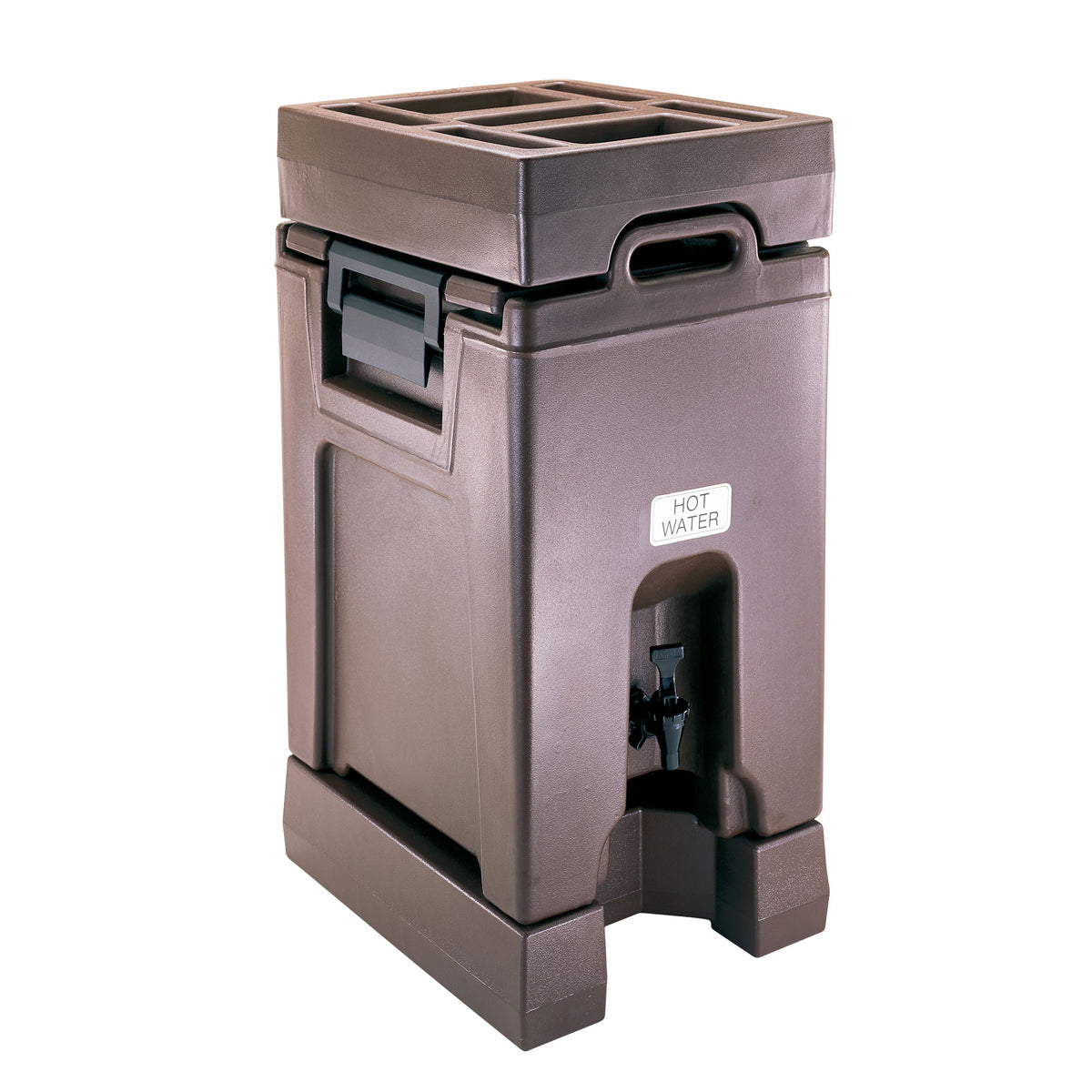 Cambro LCDCH10131 Condiment Holder - 3-Section Plastic 16"W x 20"D x 4-13/16"H, Dark Brown, NSF