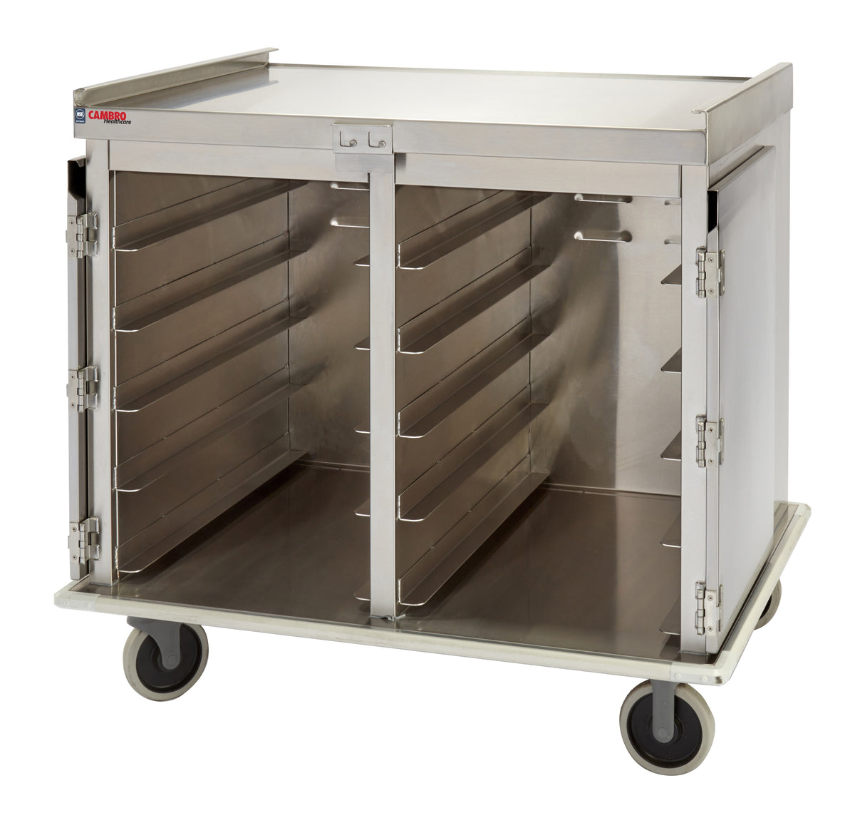 Cambro MDS1418S20000 Stainless Steel Meal Delivery Cart - 50" W X 37" D X 50" H