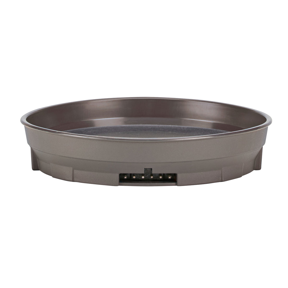 Cambro MDSCDB9485 Thermal Base, 9-9/16" Dia x 1-15/96" H, Smoked Metal Camduction Base, Made in USA — Case of 12 pieces
