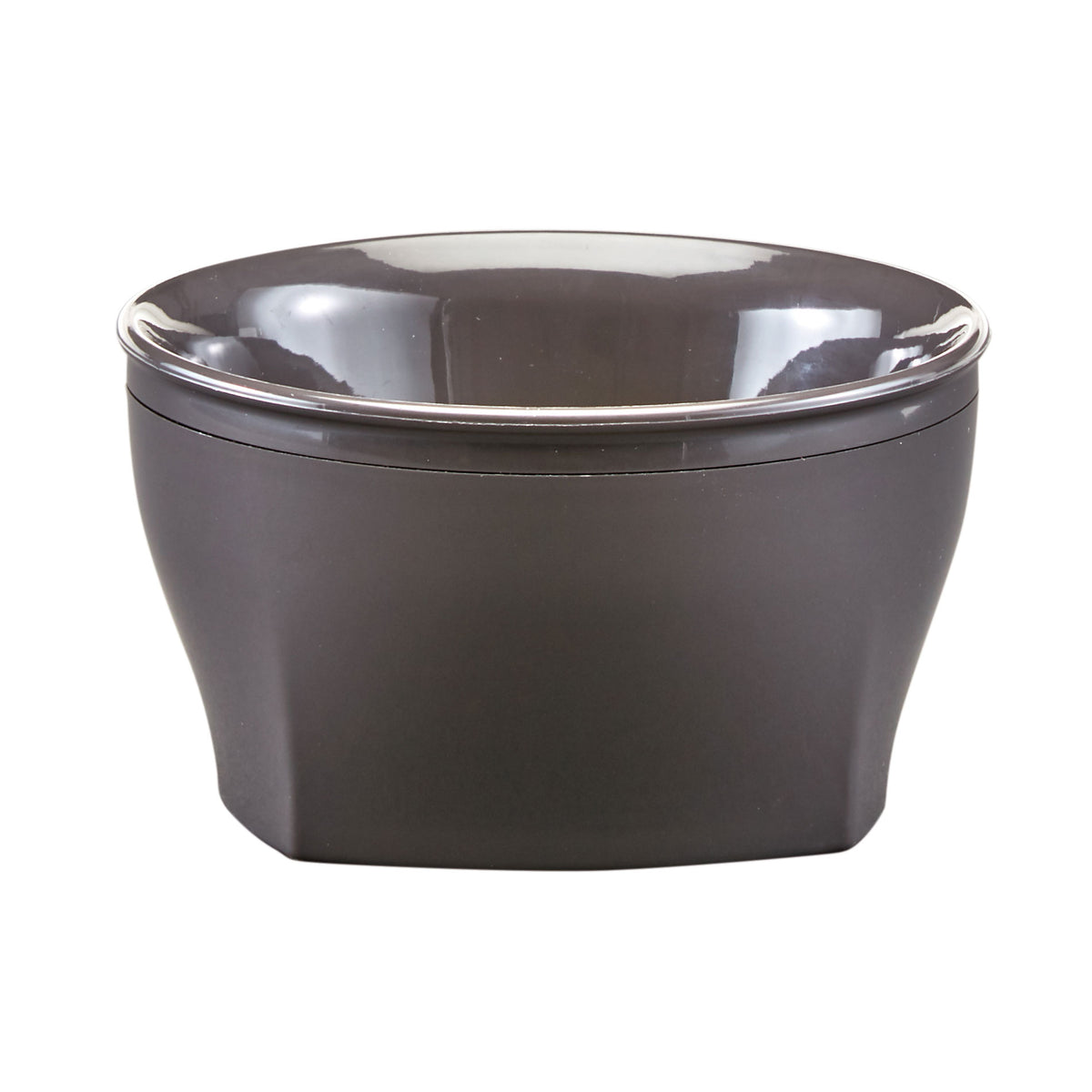 Cambro MDSHB9485 Plastic Bowl, 9 oz, 4-3⁄8" Dia x 2-2⁄5" H, Gray Smoked-Metal Finish, Polypropylene — Case of 48 pieces
