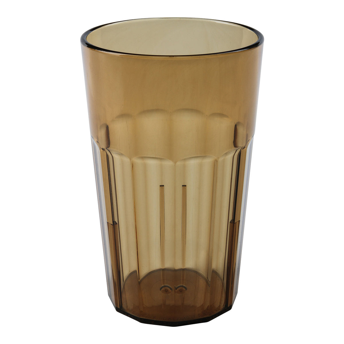Cambro NT14153 - 14 oz Amber Fluted SAN Tumbler, 3-1/8" Top Dia, Dishwasher Safe, Made in USA — Case of 36 pieces