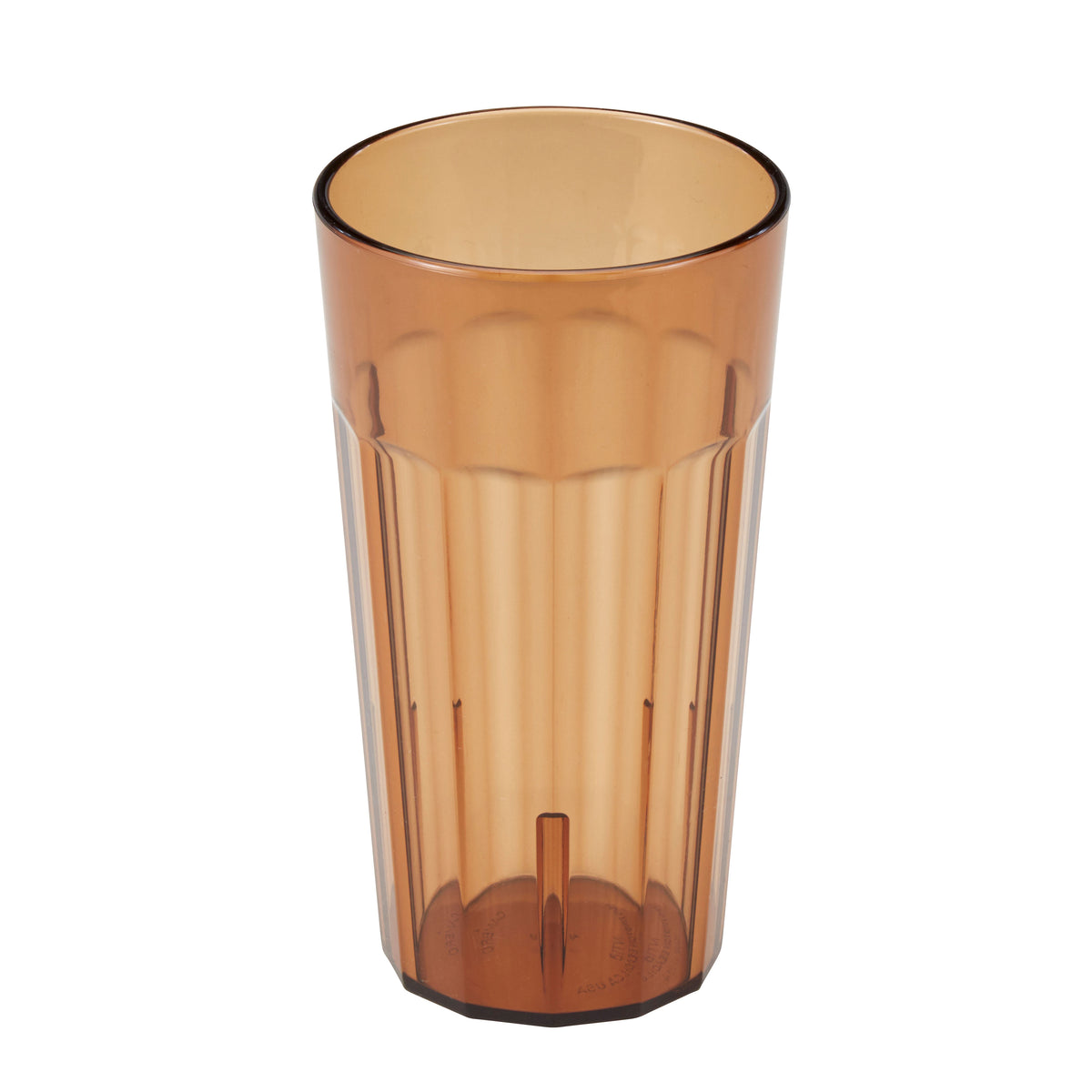 Cambro NT20153 Newport Tumbler, 22 oz Amber Fluted SAN Plastic, 3-7/16" Top Dia, Dishwasher Safe — Case of 36 pieces
