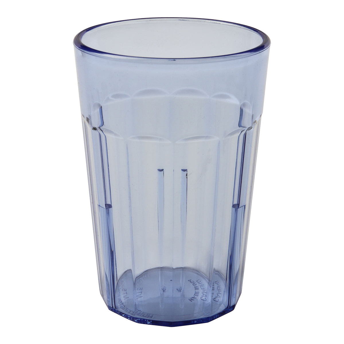 Cambro NT5401 Newport Tumbler - 6.4 oz Fluted SAN Plastic Blue 2.5" Top ImpactRes Lugs Sani-Rim Lip — Case of 36 pieces