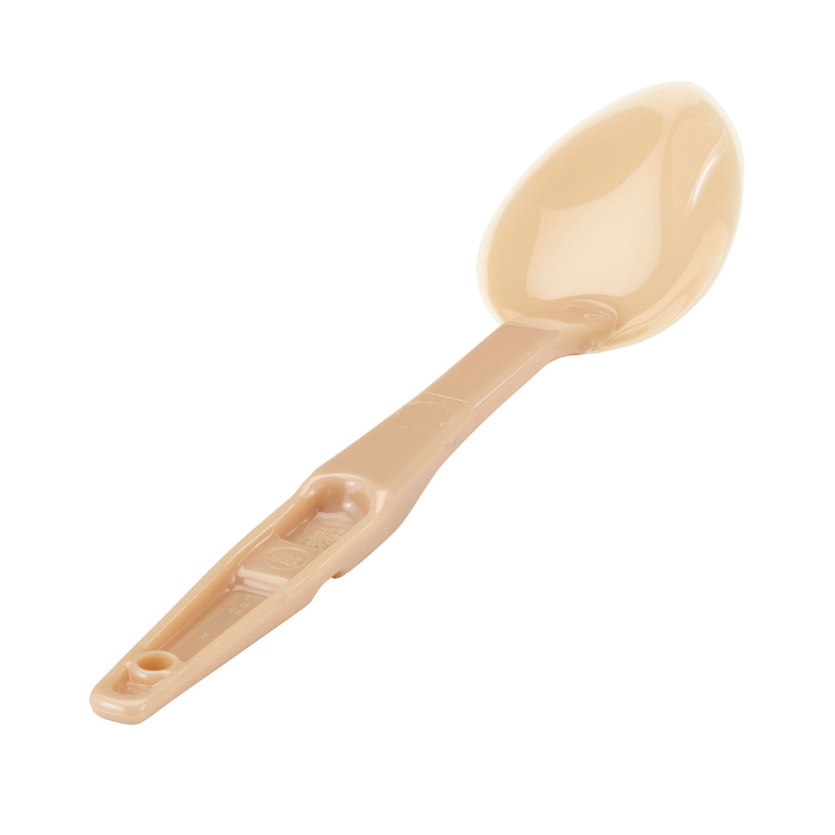 Cambro SPO13CW133 Deli Spoon, 13-14" Beige Polycarbonate, Notched Back, Hanging Hole, NSF — Case of 12 pieces