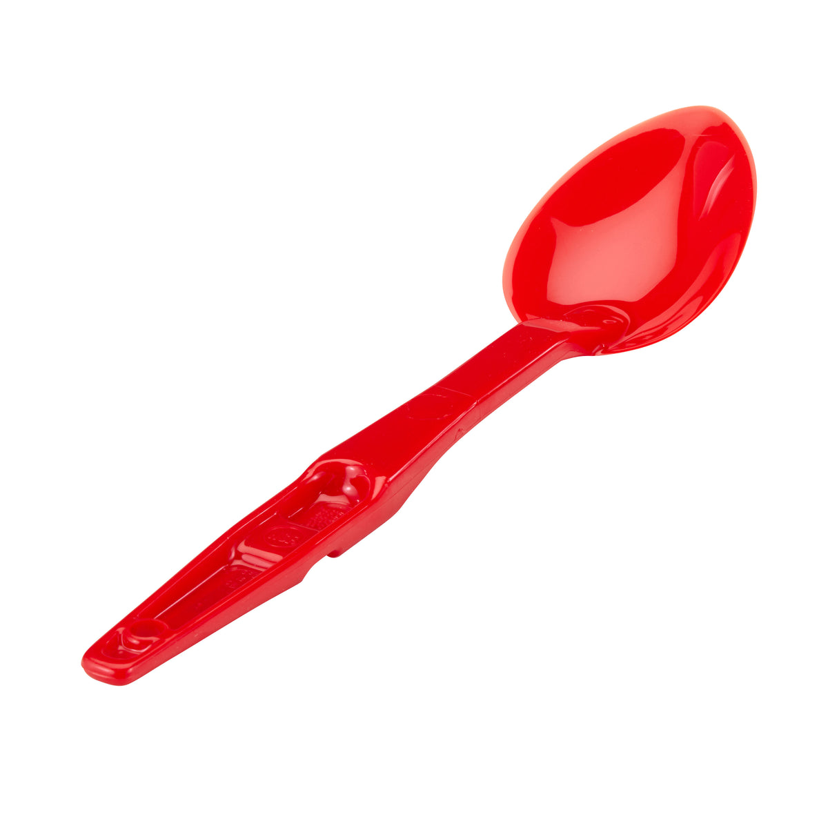Cambro SPO13CW404 Deli Serving Spoon - 13-14" Polycarbonate, Red Handle, Notch, NSF — Case of 12 pieces