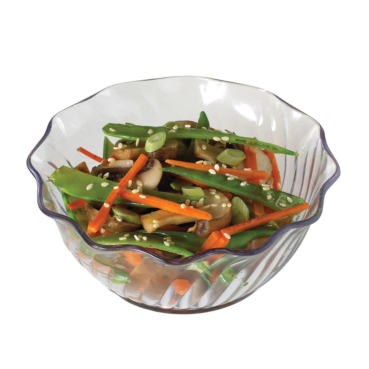 Cambro SRB13CW135 Swirl Bowl - 13 Oz (5 In) Clear Polycarbonate Bowl, 5-Inch Diameter - 24/Case — Case of 24 pieces