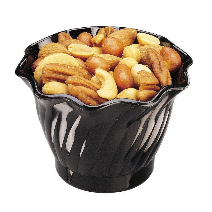 Cambro SRB5CW110 Swirl Bowl, 5 oz (3-17/32" Dia) Black Polycarbonate - 24/Case — Case of 24 pieces