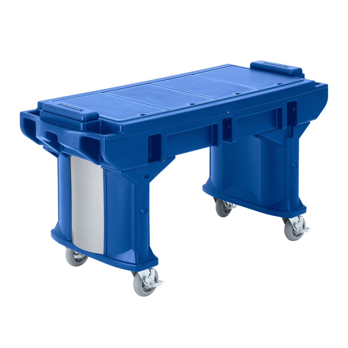 Cambro VBRTHD6186 Versa Food Bar Work Table, Navy Blue, 6 ft. unit, (5) Pan