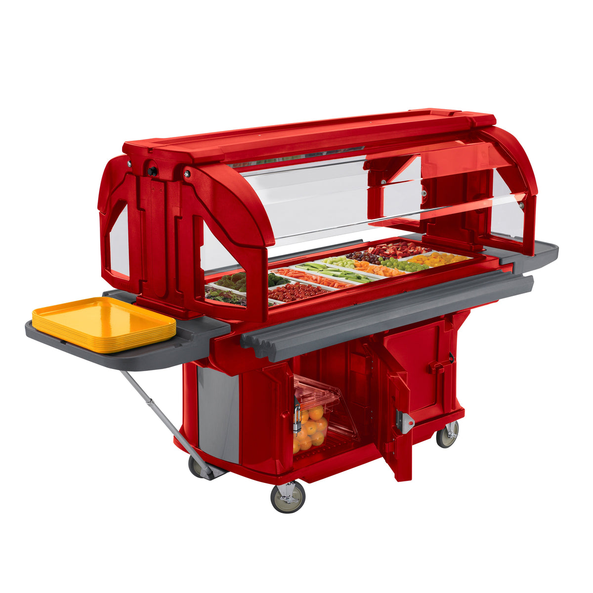 Cambro VBRUHD5158 Versa Food Bar Ultra Series Serving Buffet, Hot Red, 5 ft. unit, (4) Pan