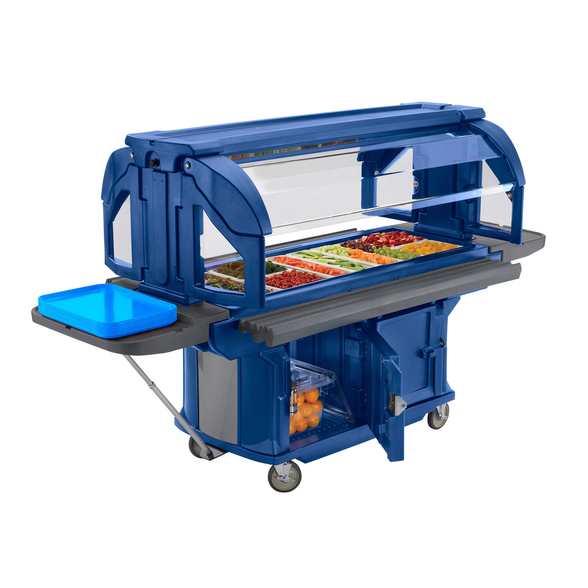 Cambro VBRUHD5186 Versa Food Bar Ultra Series Serving Buffet, Navy Blue, 5 ft. unit, (4) Pan