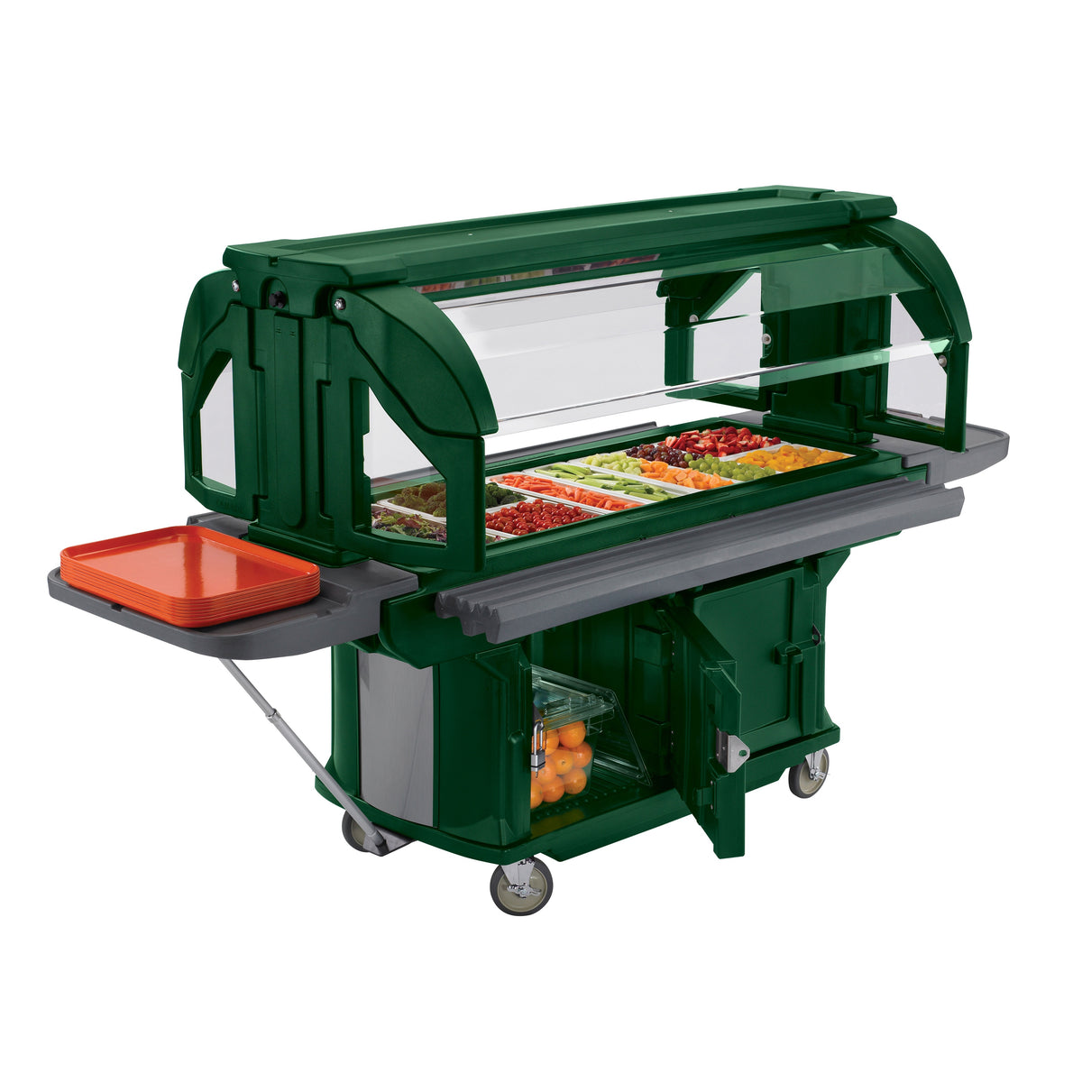 Cambro VBRUHD5519 Versa Food Bar Ultra Series Serving Buffet, Kentucky Green, 5 ft. unit, (4) Pan