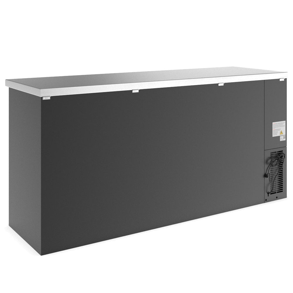 Coldline CBB-72 72" Swing Solid Door Back Bar Cooler, Black