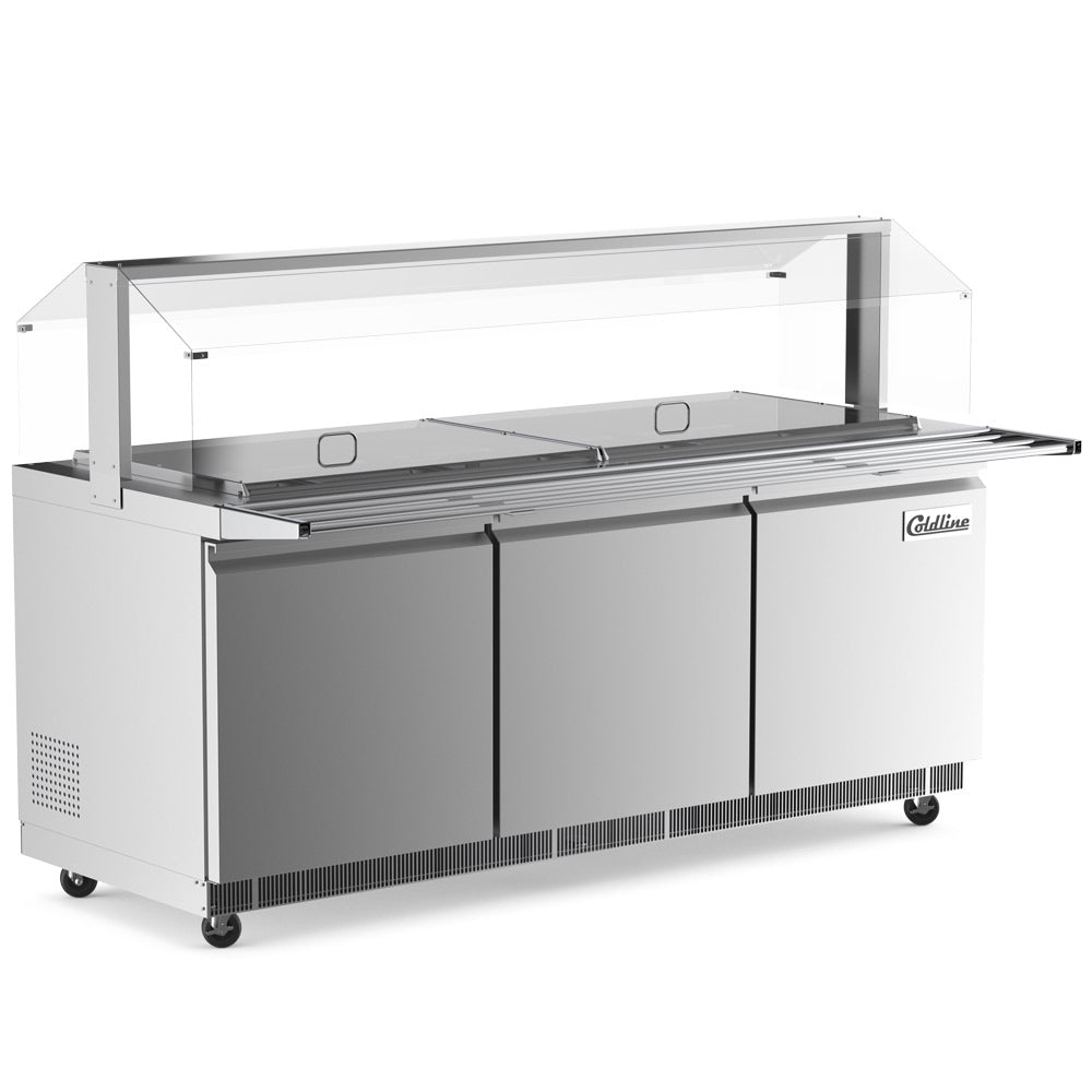 Coldline CBT-72-CSG refrigerated salad bar buffet table, angled front view