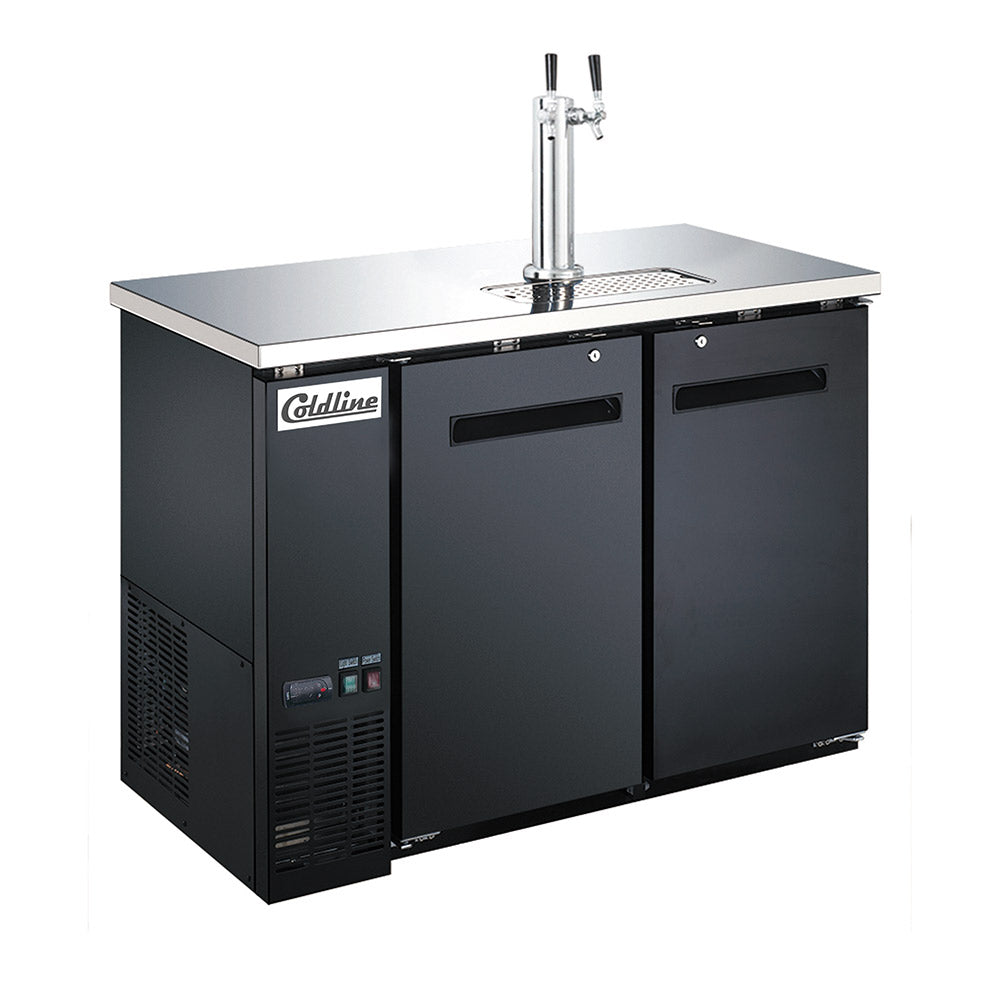 Coldline CCD-48 48" Black Cold Brew Coffee Double Tap Dispenser