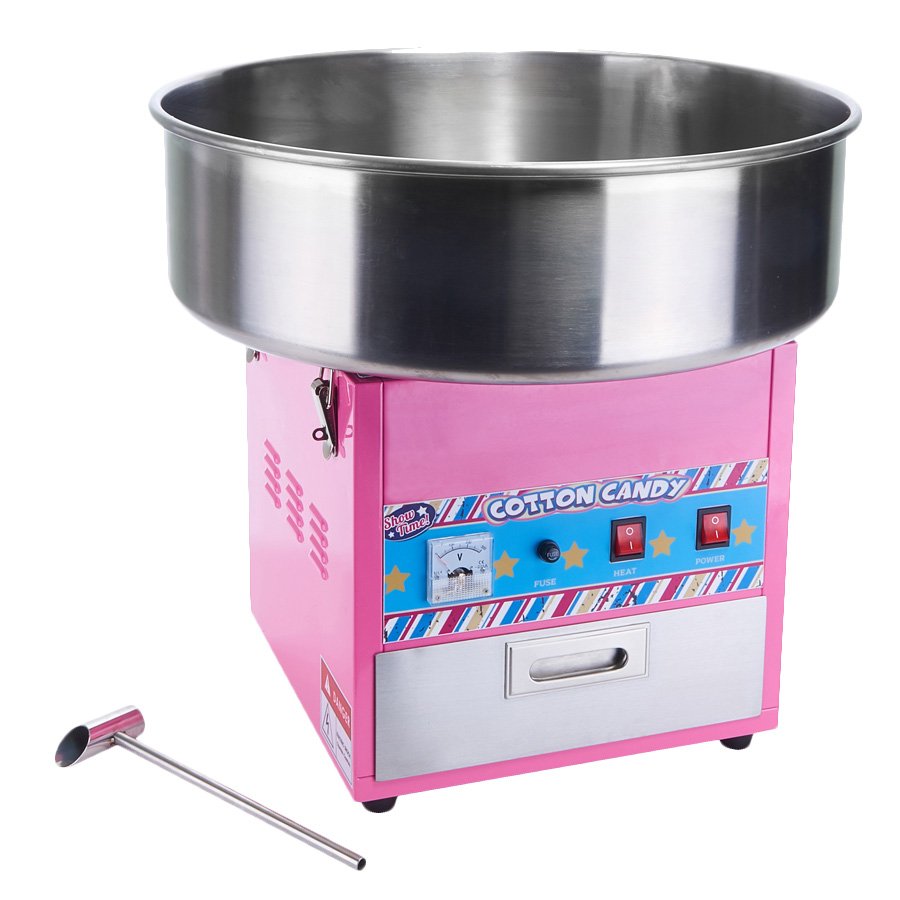 Winco CCM-28 Cotton Candy Machine & Display w/ 20.5" Bowl, Locking Safety Clips, Sugar Scooper