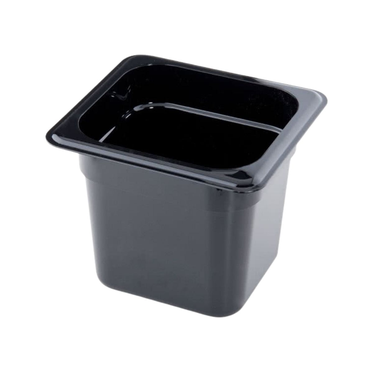 Concasse MCIP1615N Plastic Food Pan — 1/6 size, black