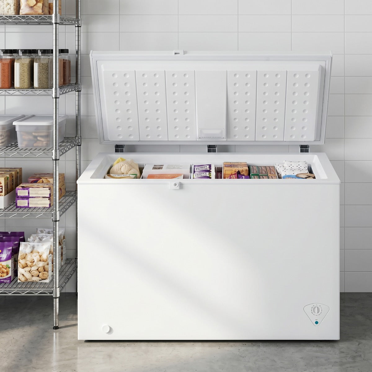 Coldline CF44 commercial chest freezer, in a store setting (representative image)