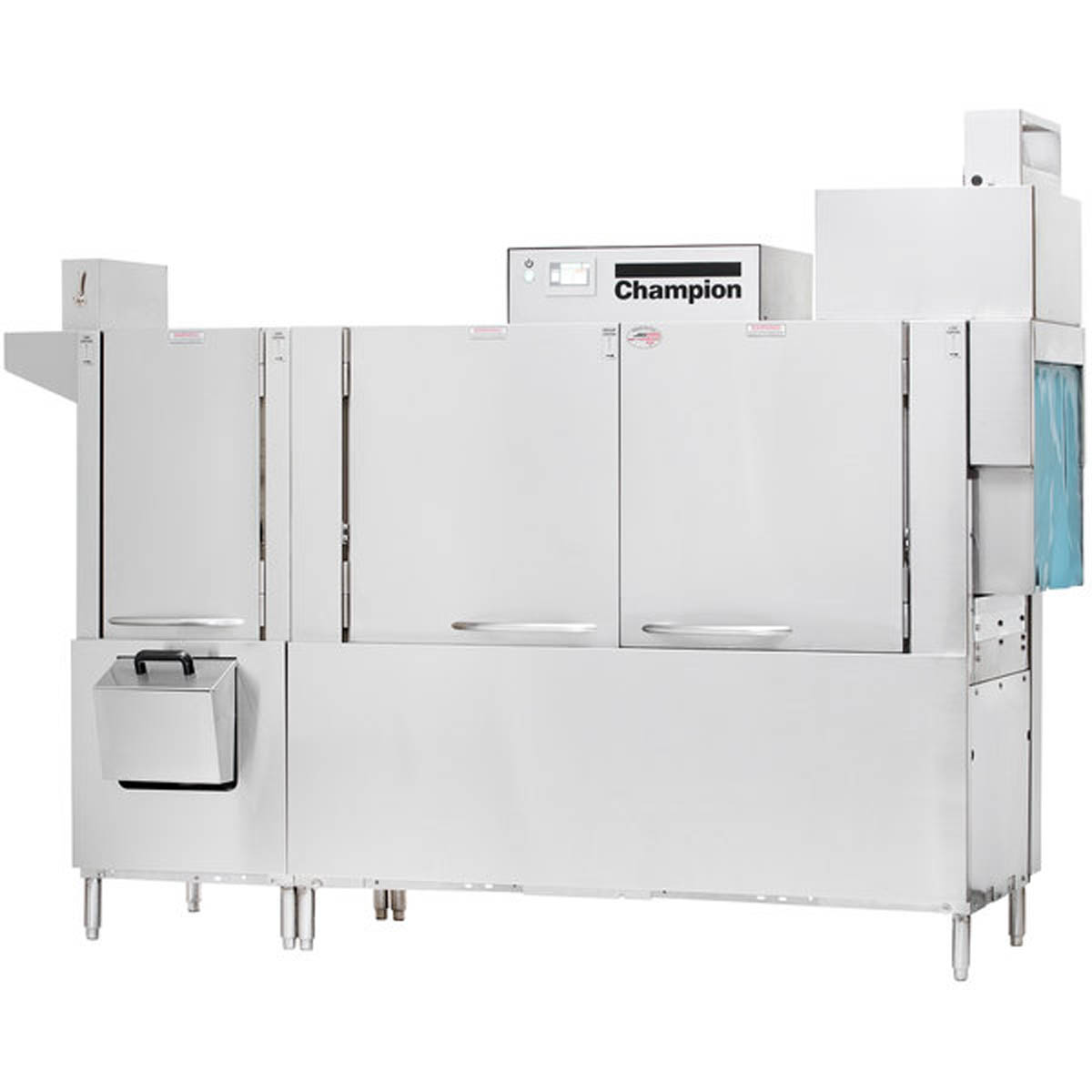 Champion 86 PRO 2-tank rack conveyor dishwasher, front angle view