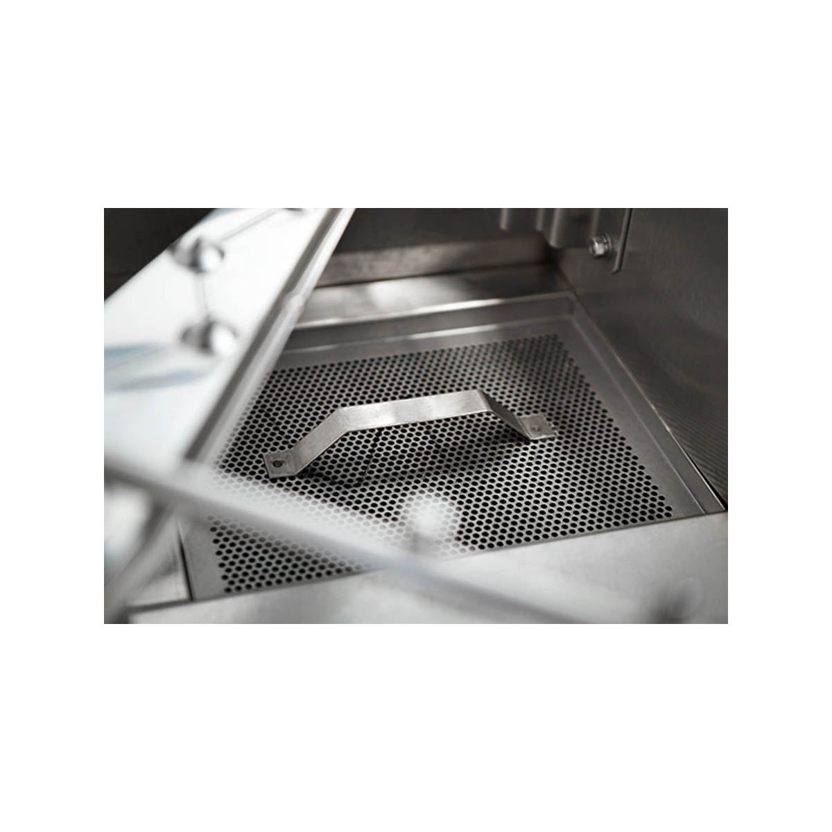 Champion DH-6000T-VHR wash chamber floor with perforated scrap screen