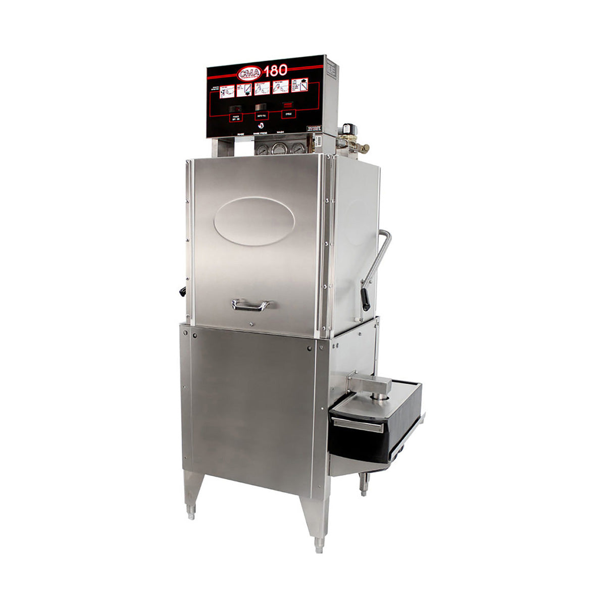CMA Dishmachines 180-C 25" Door Type Corner Dishwasher, High Temp with Booster / 60 RPH - 49 Gal/Hr