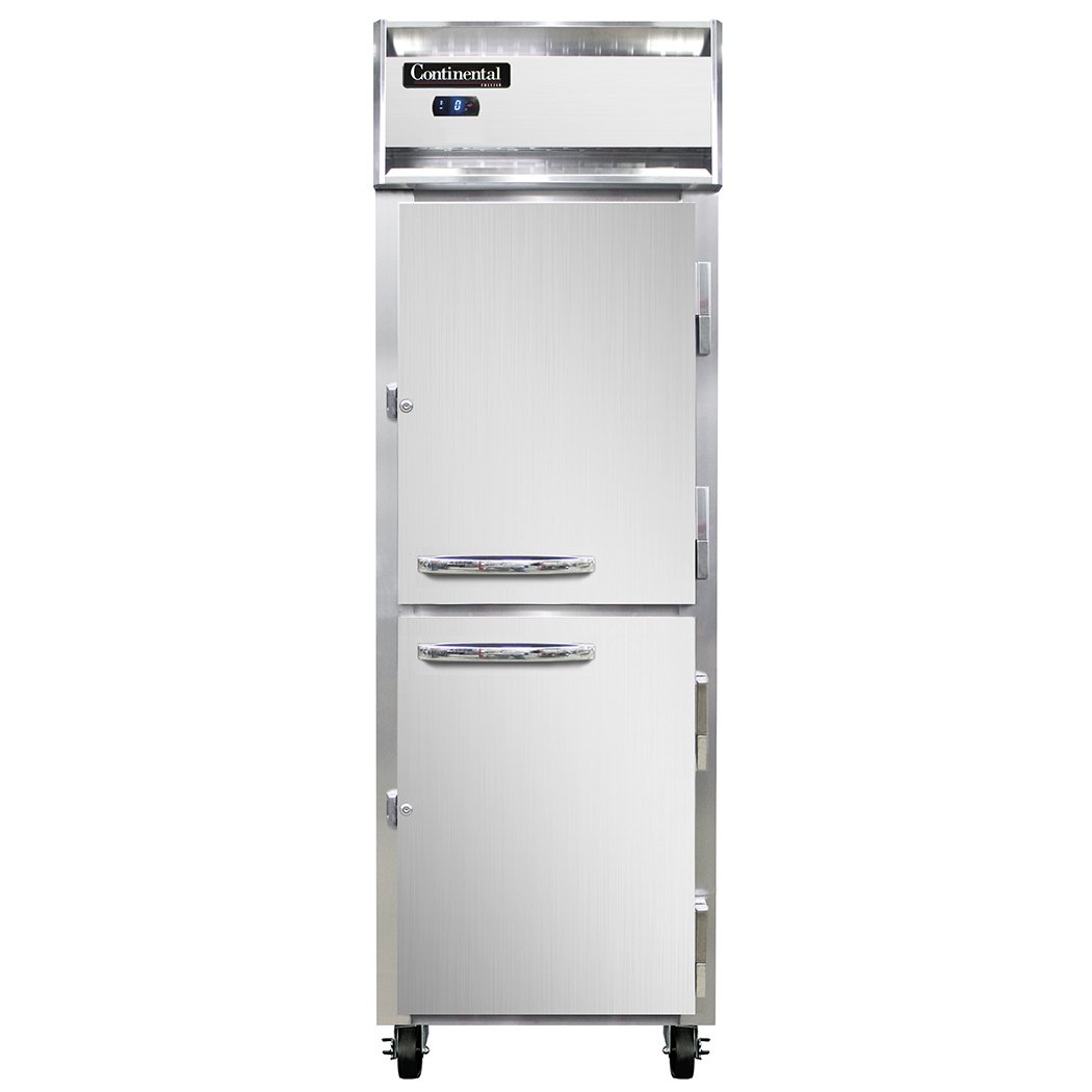 Continental Refrigerator 1FSNSAHD 26-Inch Reach-In Freezer — 2 Doors, Stainless Steel Exterior