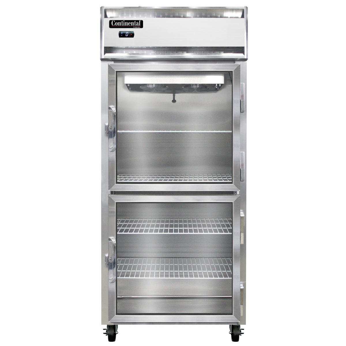 Continental Refrigerator 1FXNGDHD 36.25-Inch Reach-In Glass Door Freezer β 2 Doors, Stainless Steel Front