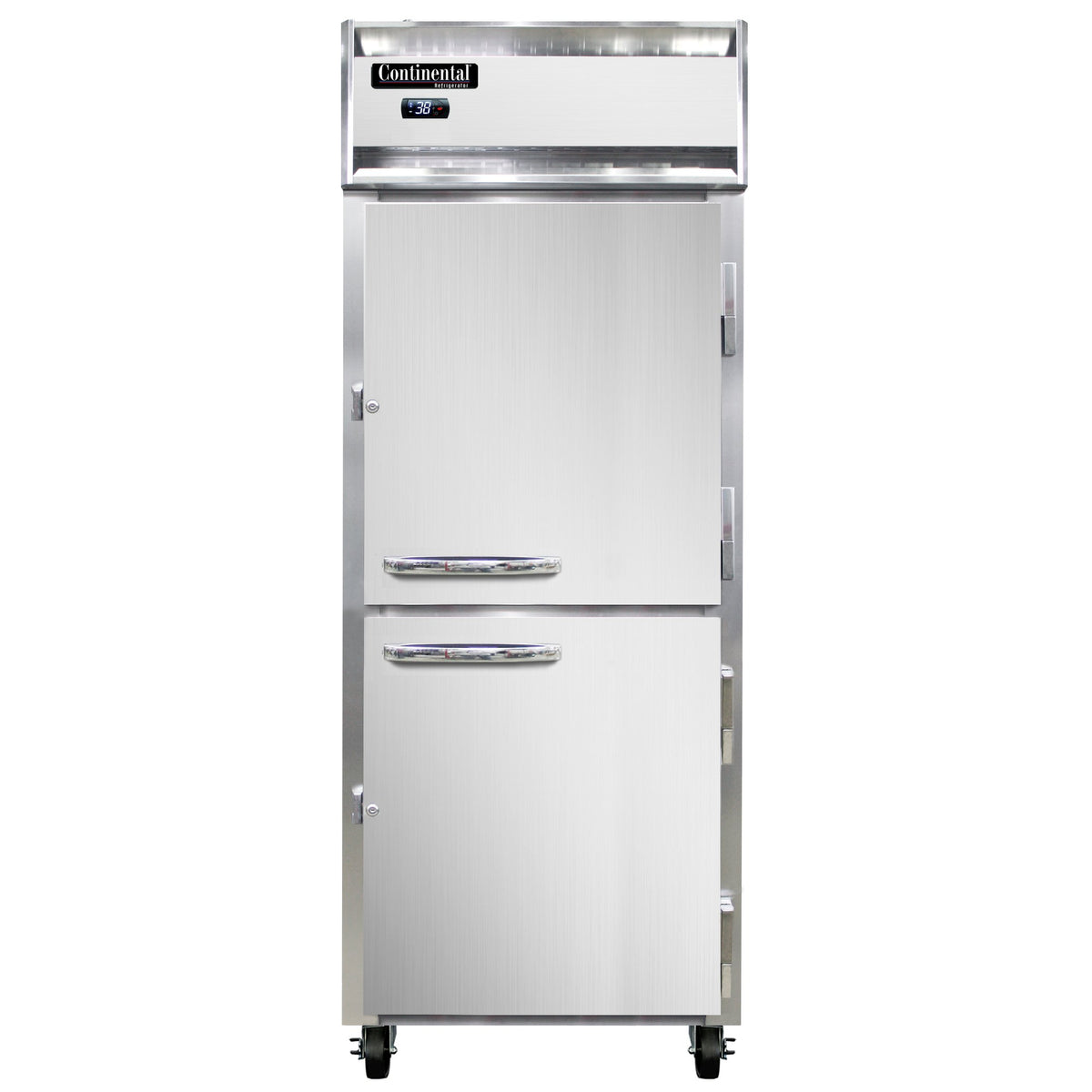 Continental Refrigerator 1RENHD 28.5-Inch Reach-In Refrigerator — 2 Doors, Stainless Steel Front