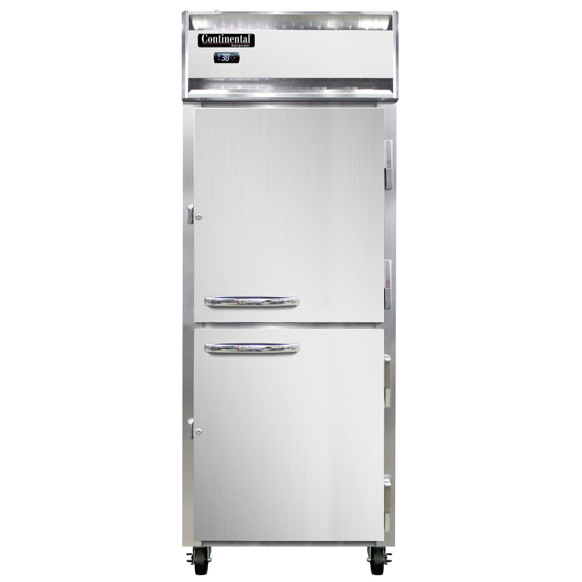Continental Refrigerator 1RENSAHD 28.5-Inch Reach-In Refrigerator — 2 Doors, Stainless Steel Exterior