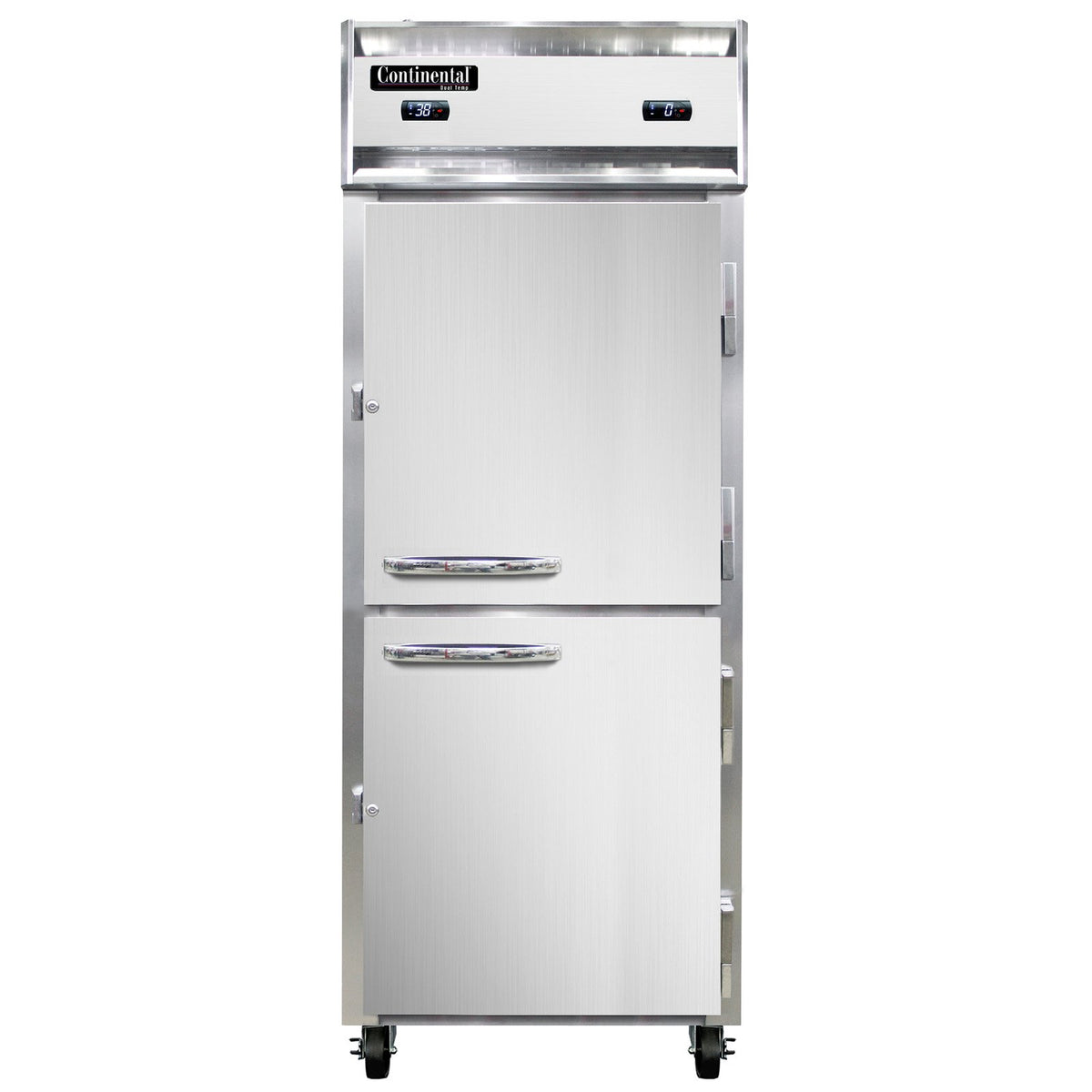 Continental Refrigerator 1RFENSSHD 28.5-Inch Refrigerator / Freezer — 2 Doors, Stainless Steel Exterior