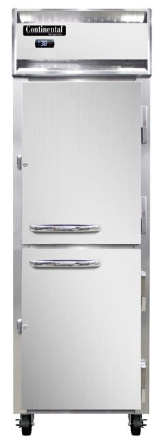Continental Refrigerator 1RNSSPTHD-SD-GD 26-Inch Pass-Thru Glass Door Refrigerator β 4 Doors, Stainless Steel Exterior