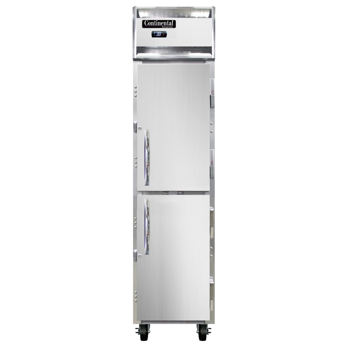 Continental Refrigerator 1RSENHD 17.75-Inch Reach-In Refrigerator — 2 Doors, Stainless Steel Front