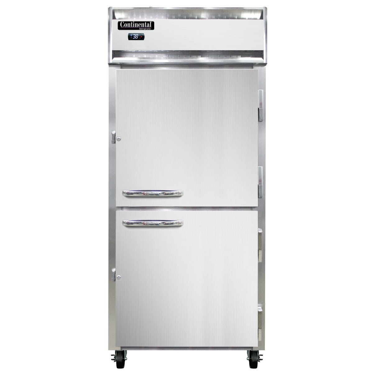 Continental Refrigerator 1RXNHD 36.25-Inch Reach-In Refrigerator — 2 Doors, Stainless Steel Front