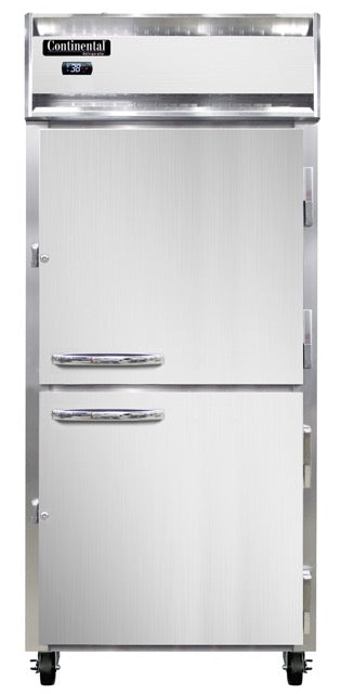Continental Refrigerator 1RXNPTHD-SD-GD 36.25-Inch Pass-Thru Glass Door Refrigerator β 4 Doors, Stainless Steel Front