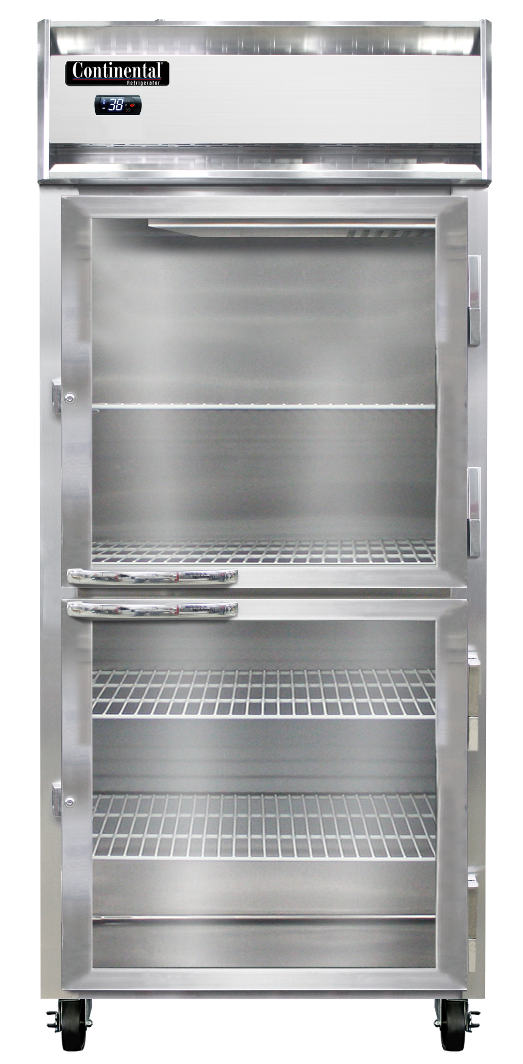 Continental Refrigerator 1RXNSSPTHD-GD-SD 36.25-Inch Pass-Thru Glass Door Refrigerator β 4 Doors, Stainless Steel Exterior