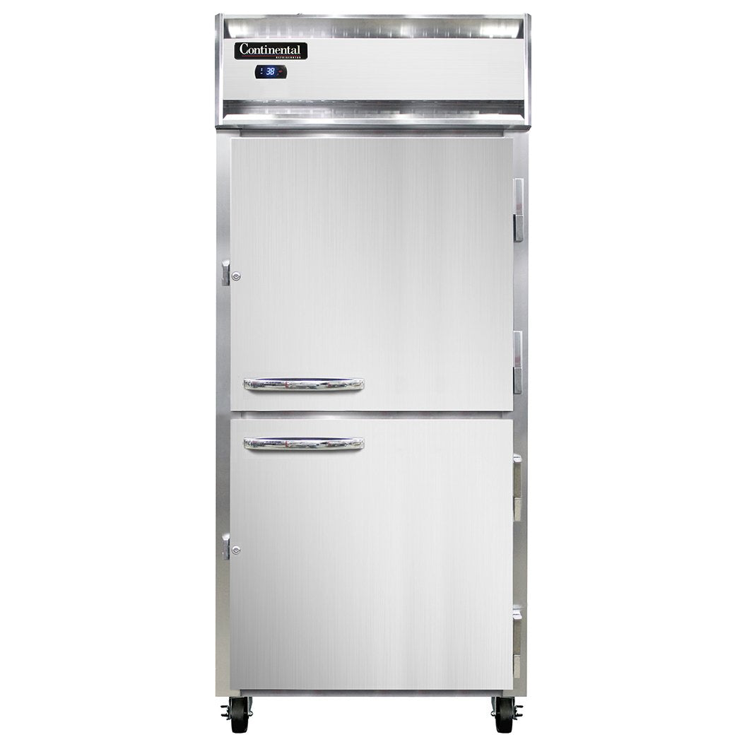 Continental Refrigerator 1RXSNSSHD 36.25-Inch Reach-In Refrigerator — 2 Doors, Stainless Steel Front