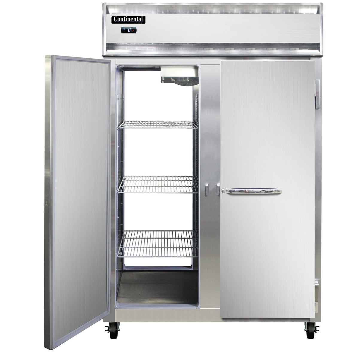 Continental Refrigerator 2FNPT 52-Inch Pass-Thru Freezer — 4 Doors, Stainless Steel Front