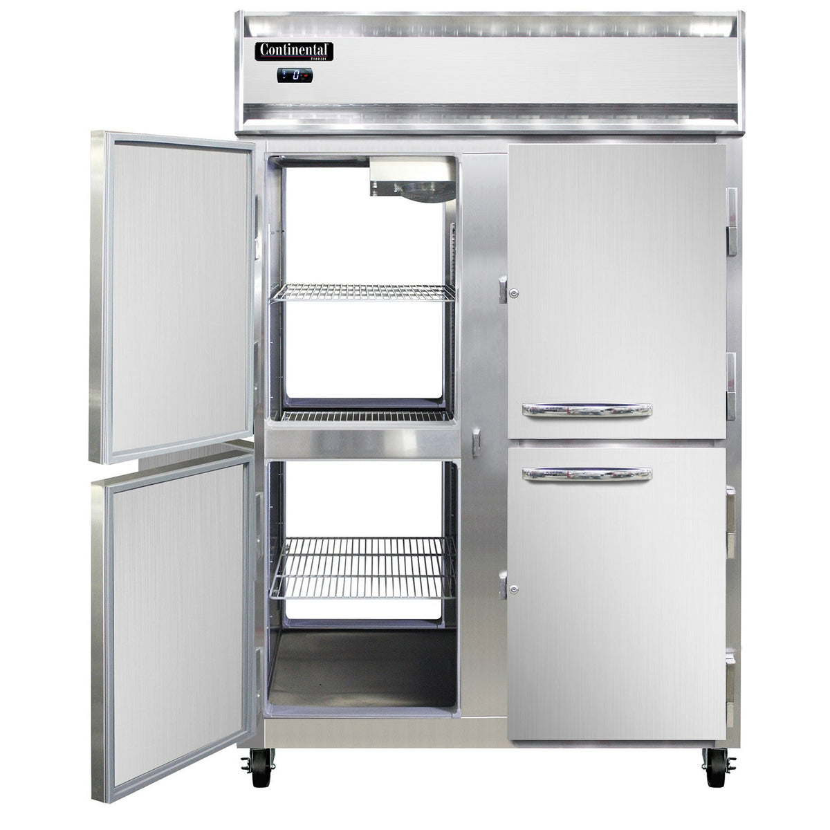 Continental Refrigerator 2FNSAPTHD 52-Inch Pass-Thru Freezer β 8 Doors, Stainless Steel Exterior