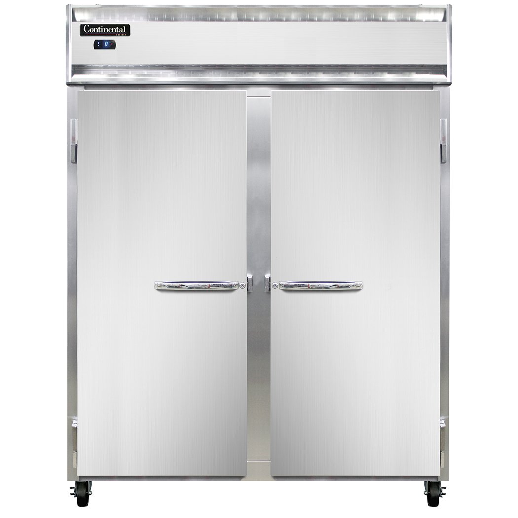 Continental Refrigerator 2FESN 57-Inch Reach-In Freezer — 2 Doors, Stainless Steel Front